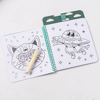 Livre de coloriage personnalisé avec tampon magique et 3 marqueurs colorés, jouet de peinture graffiti pour enfants pour le développement artistique et le jeu