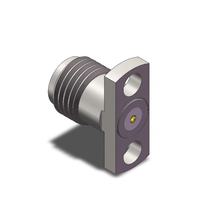 Conector SMA Hembra de 2 Orificios Desmontable con Brida, Diámetro de Brida de 0.48in, Espaciado entre Orificios de 0.328in, DC-27GHz con Aislador de Microondas