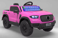 Voitures électriques 2 places pour enfants, fabriquées en Chine, très populaires, avec phares LED et roues lumineuses, jouets pick-up à conduire