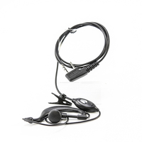 Earphone Walkie Talkie Murah ETA-001 dengan Pengait Telinga untuk Baofeng UV5R UV82 Quansheng K5 K6 Radio Ham Headset Peredam Kebisingan dengan Mikrofon