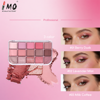 Palette de fards à paupières minéraux 15 couleurs - Tons mats terreux, rose fumé, violet, facile à estomper, maquillage quotidien, cosmétiques transfrontaliers