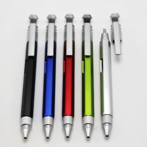 Stylo multifonction 6 en 1 avec règle, niveau, tournevis double tête, support de téléphone, stylet, stylo à bille - Product Image 1