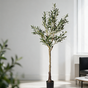 Albero di Ulivo Artificiale con Frutti, Pianta di Ulivo Finta in Vaso per Decorazione Interna, Albero di Ulivo Finto per Casa, Hotel, Paesaggistica, Vendita all'Ingrosso OEM - Product Image 2