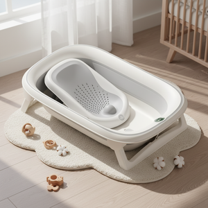 Baignoire Pliable de Haute Qualité pour Bébé, Siège Support Adapté aux Nouveau-nés avec Indicateur de Température - Product Image 1