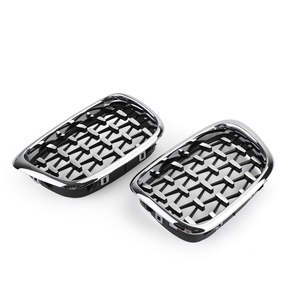 Rejilla delantera para parachoques BMW E39, plástico ABS, malla negra, para la serie 5 de 1999-2003, actualización de estilo. - Product Image 5