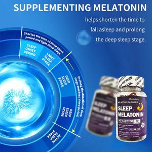 2025 New Sugar-Free Sleep Well for Adult 1Mg 3Mg <strong>Gummies</strong> <strong>Melatonin</strong> 10 Mg Sleep Deep <strong>Melatonin</strong> <strong>Gummies</strong> for Relaxation and Sleep - Product Image 3