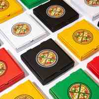 Boîte à pizza avec logo personnalisé, emballage jetable pour pizzas surgelées à emporter, boîte à pizza pour pizzas de 10, 12, 14 pouces, carton à emporter