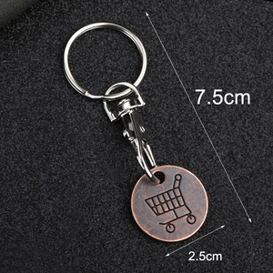 Porte-clés en métal créatif avec jeton de chariot de supermarché, motif homard, pour chariots, <span class=keywords><strong>casiers</strong></span> et rangements de salle de sport - Product Image 6