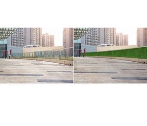 High Density Decorative <b>Plastic</b> Grass Vertical Wall Covering Panels Outdoor Indoor Gardens Balconies Privacy <b>Fences</b> Patios UV - Product Image 4