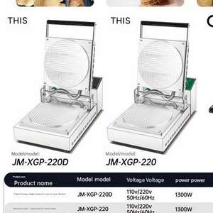 Machine professionnelle de fabrication de cornets de gaufres belges personnalisés avec logo gravé pour la vente de street food - Product Image 3