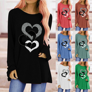 T-shirt débardeur sans manches à imprimé trois cœurs pour femmes - Product Image 1