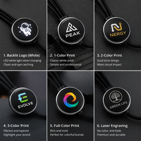 Kabel pengisi daya LED LOGO cahaya hadiah promosi bisnis kustom lampu LED Multi port telepon USB 3 dalam 1 kabel pengisian LED