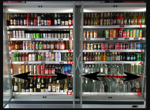 Система FIFO с гравитационным потоком, роликовый штабелер черного цвета на заказ для холодильных витрин и камер хранения - Product Image 2