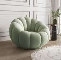 Pumpkin Boucle Lounge Chaise rembourrée-L'ajout parfait à votre chaise rembourrée Pumpkin Boucle Lounge