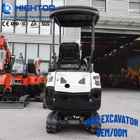 Mini pelle 1500kg pilote contrôle Double pompe bras inversé petite pelle Briggs Stratton & KOOP moteur en vente