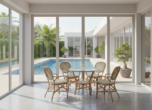 Elegante y Compacto Juego de Comedor de Mimbre/Ratán Estilo Bistró Asiático Jamaica para un Hogar Confortable, Muebles para Apartamentos, Hoteles y Espacios en Indonesia - Product Image 3