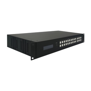 สวิตช์เมทริกซ์แบบไร้รอยต่อ 2K อินพุต/เอาต์พุต 16x16 สำหรับต่อวิดีโอวอลล์ รองรับเสียง 3.5 มม. โครงสร้างโลหะ ติดตั้งบนแร็คได้ - Product Image 2