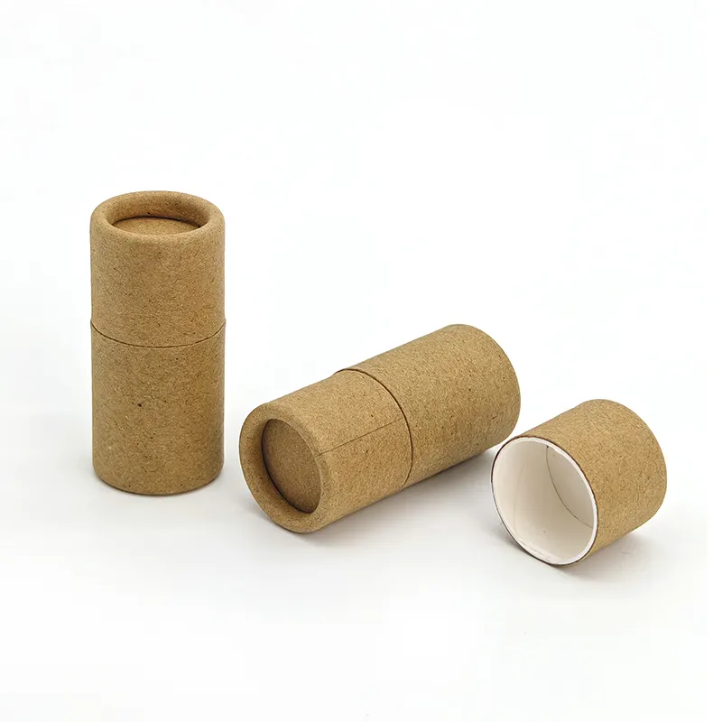 Fabbricazione di lusso cosmetico a crimpare pompa tubo di carta rotondo per il tè di carta Kraft balsamo per labbra tubi