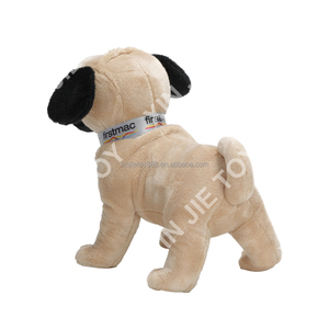 Juguete de Peluche de <span class=keywords><strong>Perro</strong></span> <span class=keywords><strong>Pug</strong></span> con Forma de Dibujos Animados Personalizado de Fábrica, Juguete de Peluche de <span class=keywords><strong>Cachorro</strong></span> Color Caqui, Juguete de Peluche de Tela Suave - Product Image 2