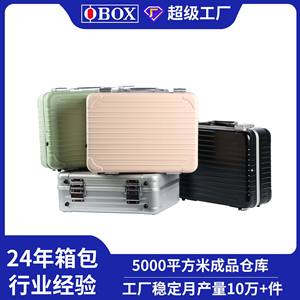 Estuche de maquillaje profesional Obox con luz, caja de cosméticos portátil de gran capacidad en metal rosa claro para artistas y técnicos. - Product Image 5