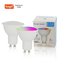 Bombilla LED Inteligente GU10 Tuya WiFi de 5W, Control por Aplicación, Regulable, Compatible con Alexa y Google Assistant, Iluminación Interior para el Hogar