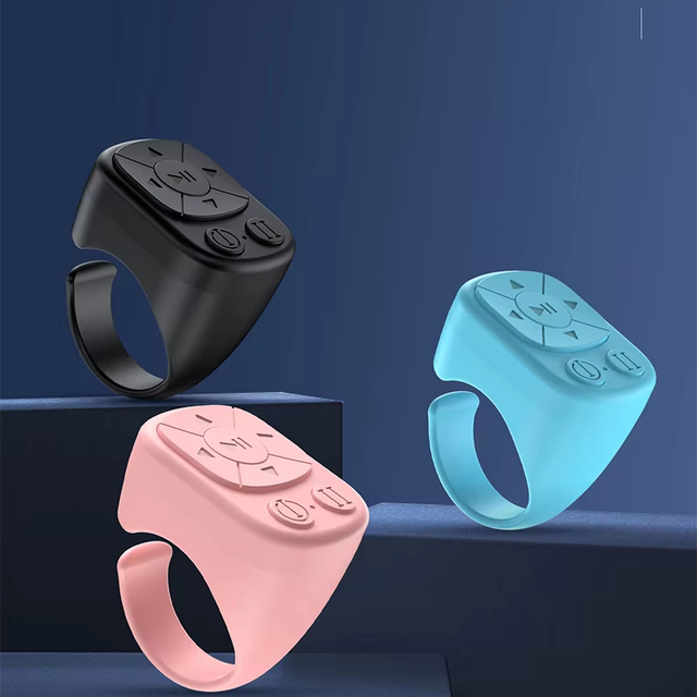 New  Mobile Phone Accessories Smart Mini Ring Page Turner - Wireless BT Clicker Remote Control for Selfie and Video Controller