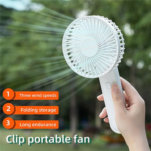 Ventilateur de bureau portable multifonctionnel à chargement USB, haute puissance, 5V, refroidissement par air, trois vitesses, moteur sans balais en plastique, <36dB, autonomie 3-6h - Product Image 6