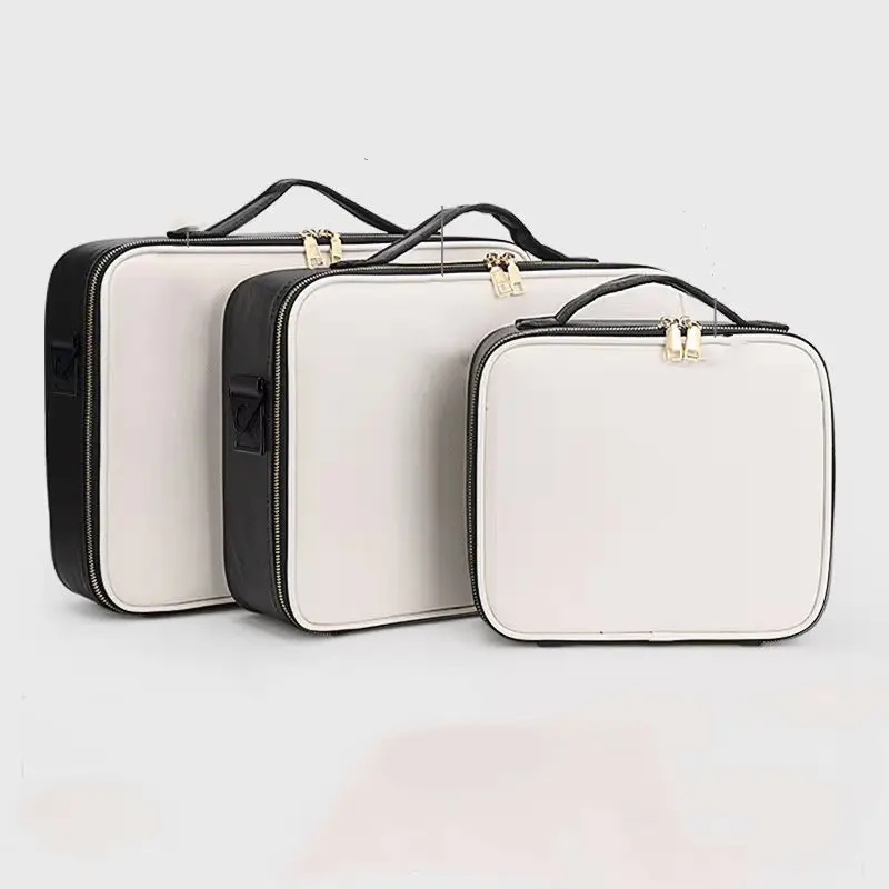 Makeup Train Case Travel Cosmetic Case Professional Makeup Bag Organizer Artist Storage Bag with EVA Adjustable Dividers