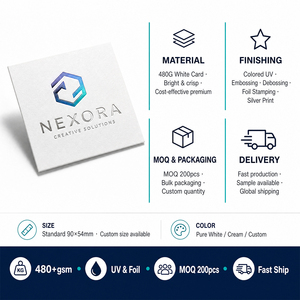 Biglietti <span class=keywords><strong>da</strong></span> Visita in <span class=keywords><strong>Cartoncino</strong></span> Bianco Premium, Stampa Personalizzata di Alta Qualità per Uso Aziendale Professionale, Fornitura all'Ingrosso - Product Image 5