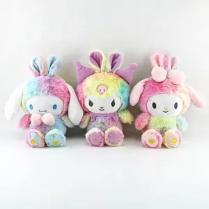 Wholesale Sanrio Easter Toys Colorful Hello Kitty Toy Kuromi Soft Melody Plush Toys for Kids Easter Cosplay