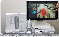 Microscope Wifi pour analyse du cuir chevelu et des cheveux, avec lumière polarisée 200x, analyseur de peau et de cheveux