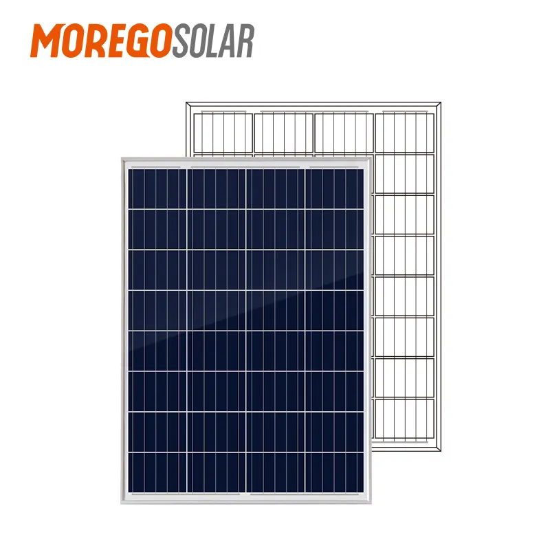 Moregosolar 12V小型ソーラーパネル50W 60W 80W 90W 100W 110W 120W 180W 200Wポリソーラーパネル工場価格