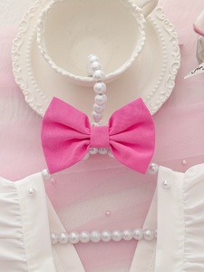 Vestito Estivo per Bambine con Decorazione Floreale Tridimensionale, Spalline, Pizzo Plissettato, Piccola Manica a Volant e Fiore di Perle - Product Image 5