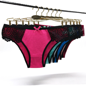 <span class=keywords><strong>Slip</strong></span> in Cotone Multicolore a Tinta Unita con Vita Media, Pizzo Floreale Laterale e <span class=keywords><strong>Mini</strong></span> Fiocco, Traspirante, per Uso Quotidiano, da <span class=keywords><strong>Donna</strong></span>, Taglie M-XXL - Product Image 1