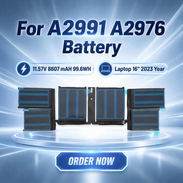 A2976 Laptop Battery for MacBook Pro 16" A2991 A3403 A3186 A3428 A3429 2023 2034 Year 11.57V 8607 MAH 99.6WH Replacement