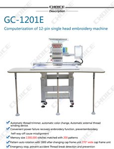 GC1201 unique tête 12 aiguilles numérique grande taille broderie machine à coudre pour vêtement et ainsi de suite - Product Image 3