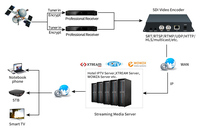 Codificador de vídeo H265 HEVC SDI a IP, codificador de transmisión de vídeo 1080P SD HD 3G SDI con SRT RTSP RTMP HLS UDP