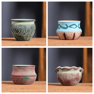 Ceramic Succulent Planter in Garden Style Flower <b>Pots</b> <b>with</b> Glazed Finish <b>Drainage</b> Hole Eco-Friendly Wholesale Products - Product Image 6