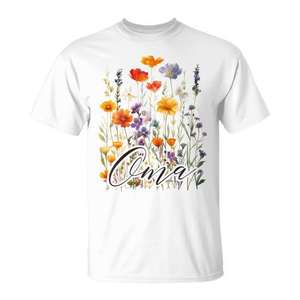 Camiseta Oma Wildflowers con diseño floral para regalo del día de la madre - Product Image 1