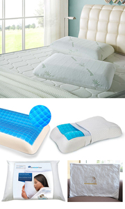 Almohadas de espuma viscoelástica con refrigeración de gel, almohada de cama de bambú ajustable, gran oferta en Arabia Saudita - Product Image 3