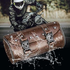 Sacoche de fourche pour moto cruiser, sacoche de guidon étanche pour Honda, Suzuki, Yamaha - Product Image 1