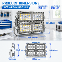 Lampu Sorot LED Outdoor 150W 200W 240W Pabrik OEM ODM Lensa Kaca Borosilikat Tinggi IP66 Pencahayaan Proyek Komersial