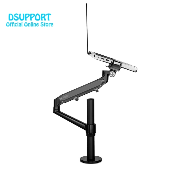 OL-1S PRO Dual-Use 12-17 Inch Aluminum Laptop Stand with Gas Spring Arm VESA 75/100 mm Monitor Mount 8kg Load Capacity