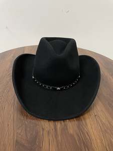 Sombrero de Copa Clásico R116 100% Lana Estilo Vaquero Occidental con Ala Ancha para Fiesta Casual, Moda, Caballero, Ecuestre y Jazz - Product Image 4