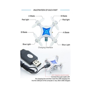 โดรนบังคับวิทยุพกพาDC 2.4G 4CH RC,โดรนUFOขนาดเล็กVS Cheoner CX-Star - Product Image 5