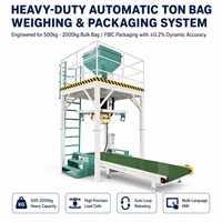 Machine d'emballage de sacs jumbo robuste, capacité de pesage de 500 à 2000 kg, machine de remplissage de poudre en vrac avec convoyeur à bande