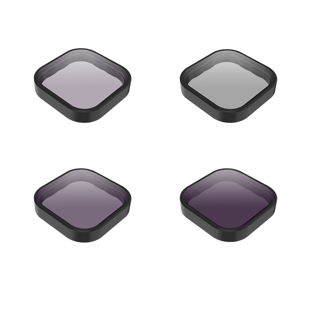 Telesin Camera Filters for Go Pro Hero 13 Camera 4-Pack CPL ND8 ND16 ND32 Lens Filter Kit Set