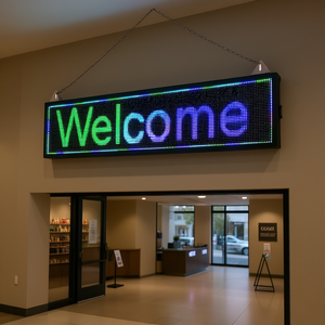 Affichage LED intérieur haute résolution P6 40 x 9, panneau défilant couleur, contrôle WiFi USB - Product Image 2