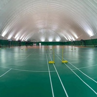Dôme gonflable de grande taille, structure de tente à membrane, structure climatisée pour tennis, construction de dôme d'air pour entrepôt extérieur