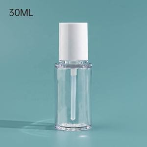 Emballage de toner de <span class=keywords><strong>poche</strong></span> de bouteille de sérum pour les <span class=keywords><strong>yeux</strong></span> vides 30ml 1oz conteneur de bouteille de fond de teint transparent avec pompe à lotion blanche - Product Image 3